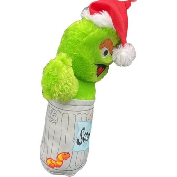 Sesame Street Oscar the Grouch Christmas 50 Year Collectable Plush Toy 14" - Picture 3 of 4